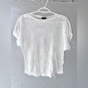 Reitmans White Knit Mesh Top Medium